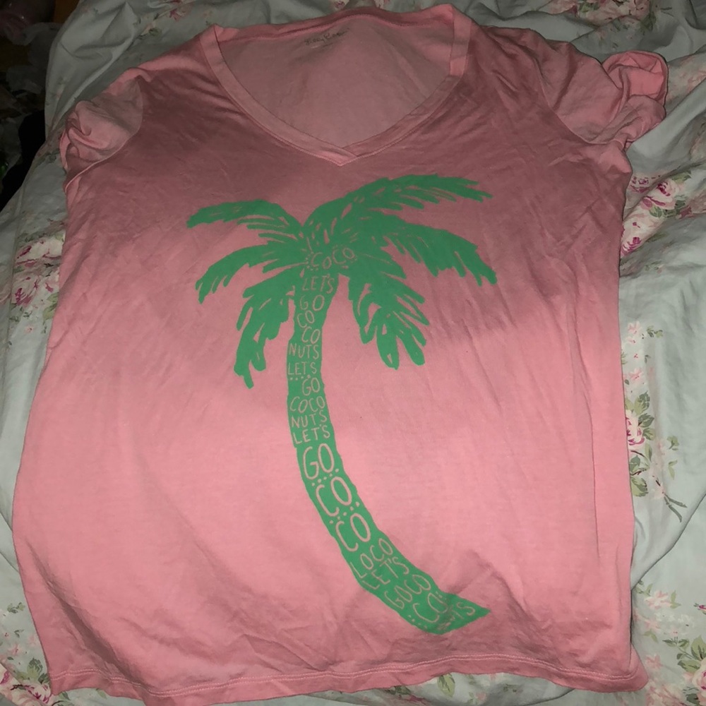 Lilly Pulitzer “Let’s Go Coconuts” V neck t shirt